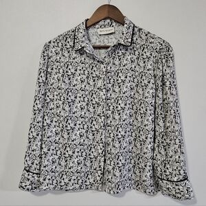 Rachel Antonoff Black and White Patterned Top